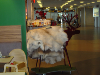 Reindeer at the airport, Stockholm 2006, Scandinavia 2006