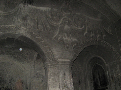 Armenia: Geghard Monastery Rock cut chamber, Armenia 2007