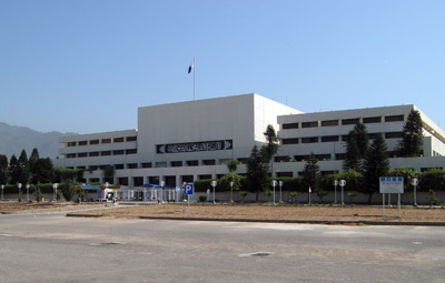 National Assembly Well protected with barbed wire, steel fence, Islamabad & Rawalpindi, Pakistan 2008