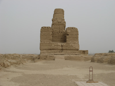 Jiaohe: Great Stupa, Around Turpan, Xinjiang 2008