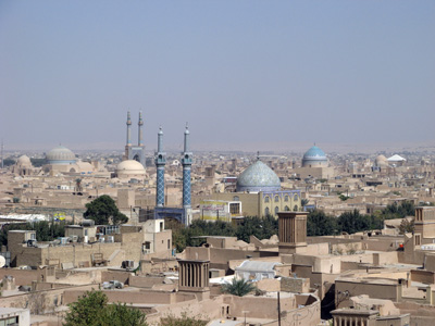 Yazd Rooftops Note cooling "badjirs", Iran 2008