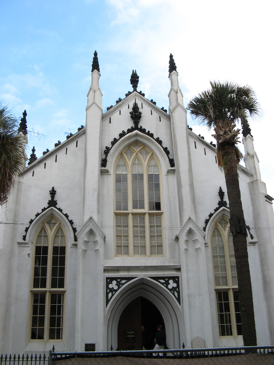 Charleston 2009, "Historic" Huguenot Church. Church org dates to 1681, but building only to 1845.