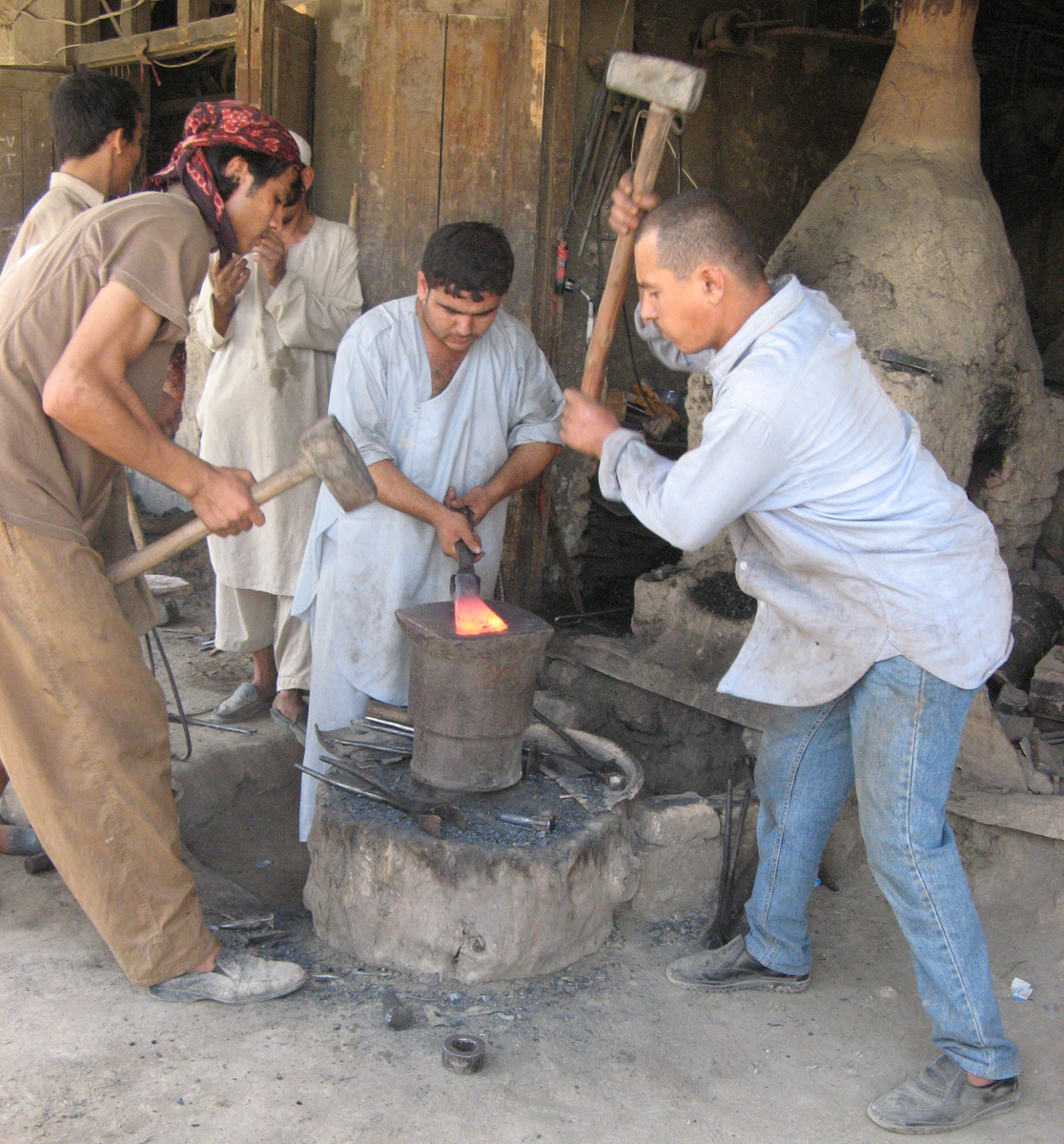 Mazar-e Sharif, Forging an axe head