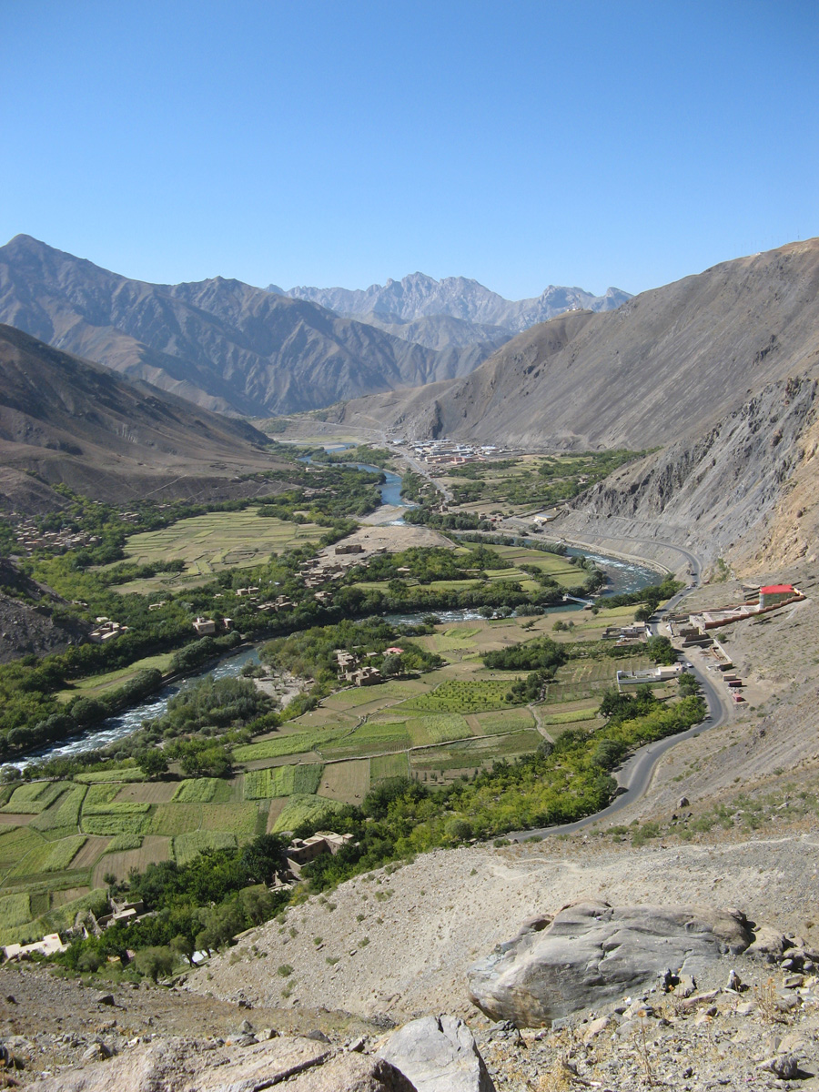 Panjshir Valley, Lower Valley, from above Massoud