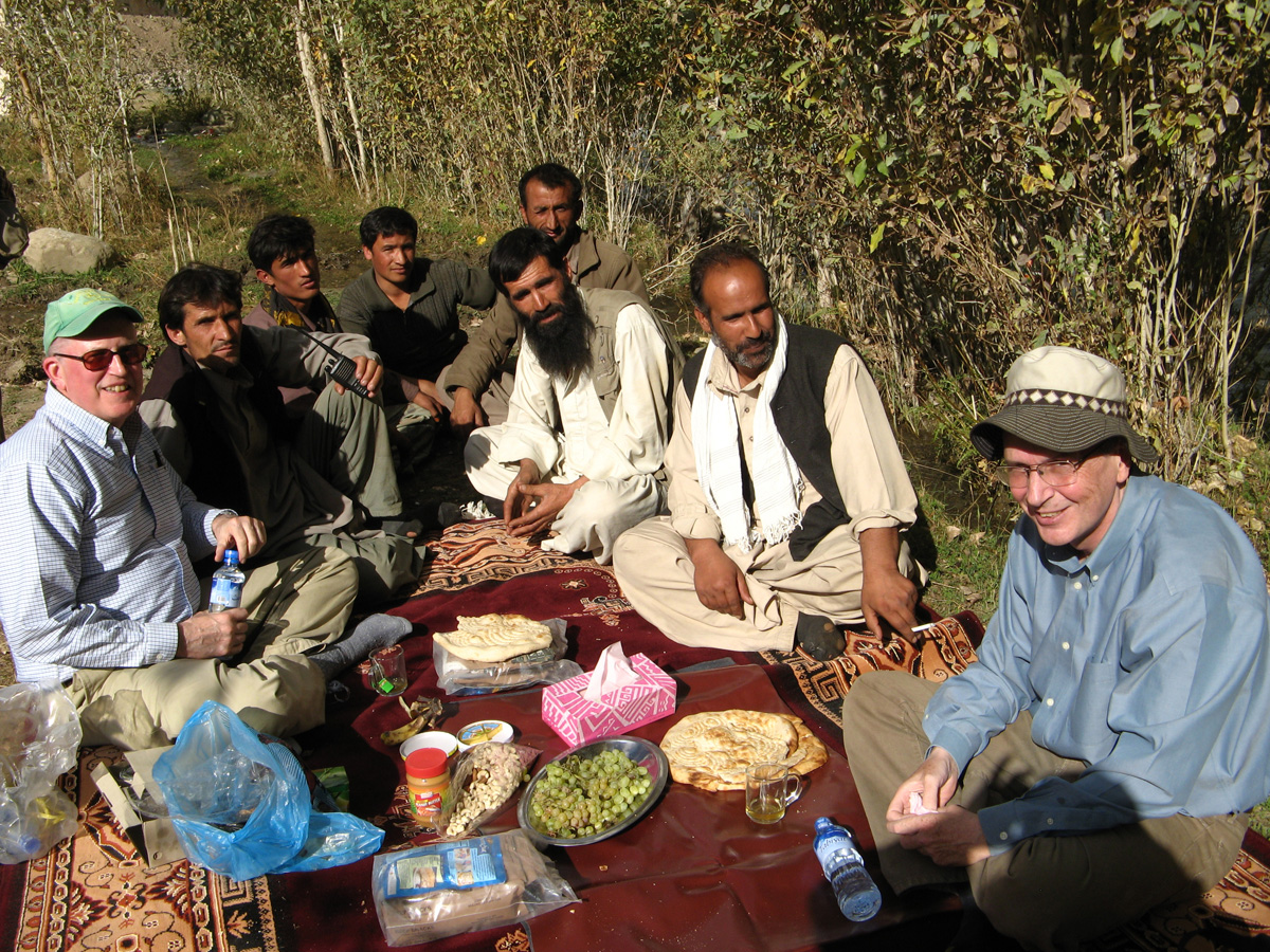 Panjshir Valley, Innocent Afghans with Crazed Scotsman The bearded "man with five wives" is third from the right.