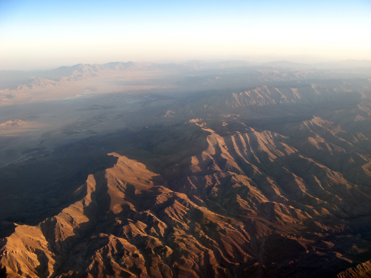 Kabul, Dusty, dry Afghanistan From my Kam Air flight to Dubai
