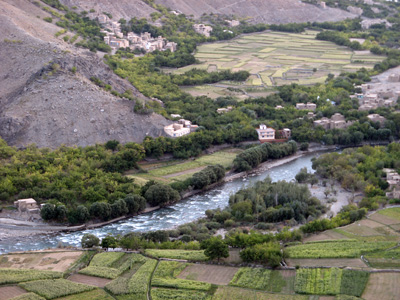 Village & Fields, from above Massoud's Tomb, Panjshir Valley, Afghanistan 2009