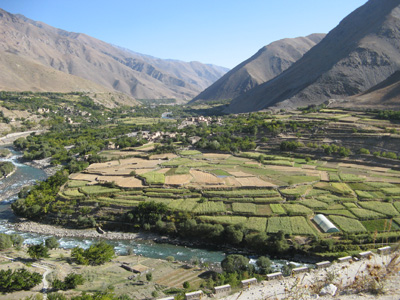 Fertile lower valley, Panjshir Valley, Afghanistan 2009