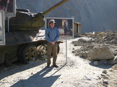 Scotsman at Massoud's Tomb, Panjshir Valley, Afghanistan 2009