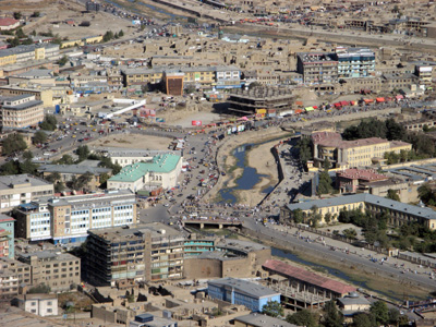 Kabul River, from TV hill., Afghanistan 2009