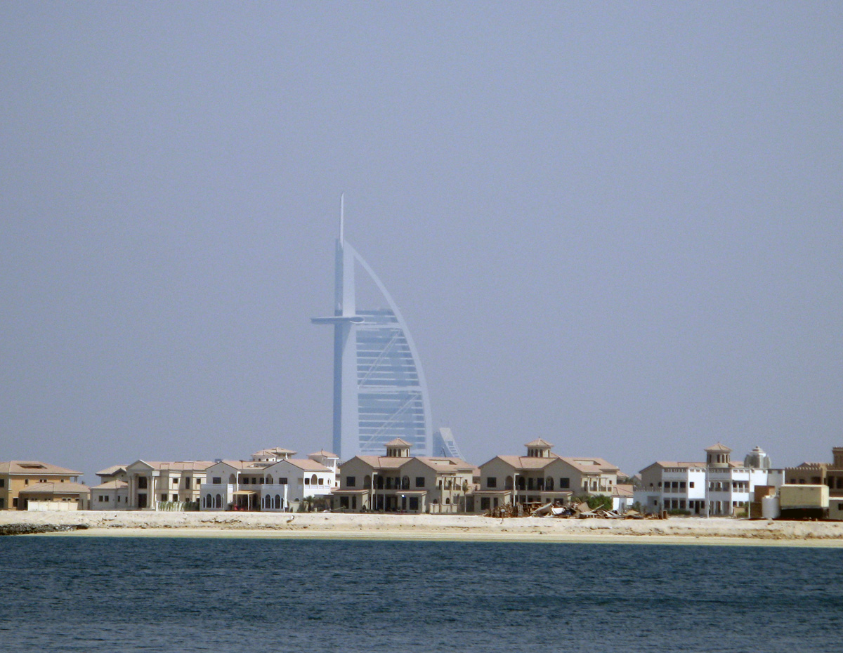 Dubai, Burj Al Arab, from Palm Jumeirah