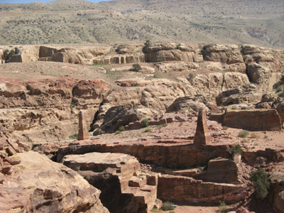 Obelisks Near High Place of Sacrifice, Petra Day-1, Jordan 2010