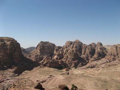 Valley Floor From High Place of Sacrifice area., Petra Day-1, Jordan 2010