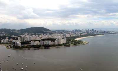 Hazy view from Sugarloaf, Rio de Janeiro, South America 2011