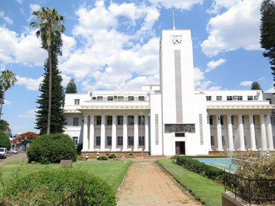 Bulawayo City Hall Rather a collision of styles., Zimbabwe 2013