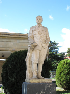Small Stalin statue, outside his Museum, Stalin Museum, Georgia 2013