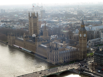 Parliament, from the London Eye, UK 2013