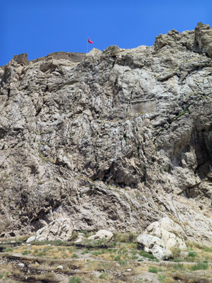 Castle cliffs, with Assyrian inscription, Van, Turkey 2014
