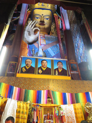 Giant statue of the Maitreya (future) Buddha, Tashilhunpo Monastery, Tibet 2014