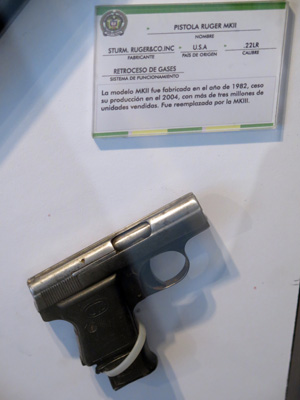 Pablo Escobar's own pistol, Policia Nacional Museo, Colombia 2015
