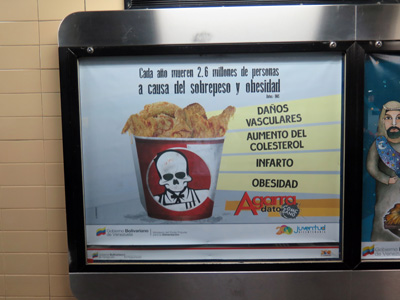 A health advisory in the Metro, Caracas, Venezuela 2014
