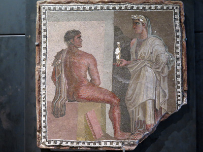 Very fine micro-mosaic (2nd-3rd c), Capitoline Museum, Italy 2014
