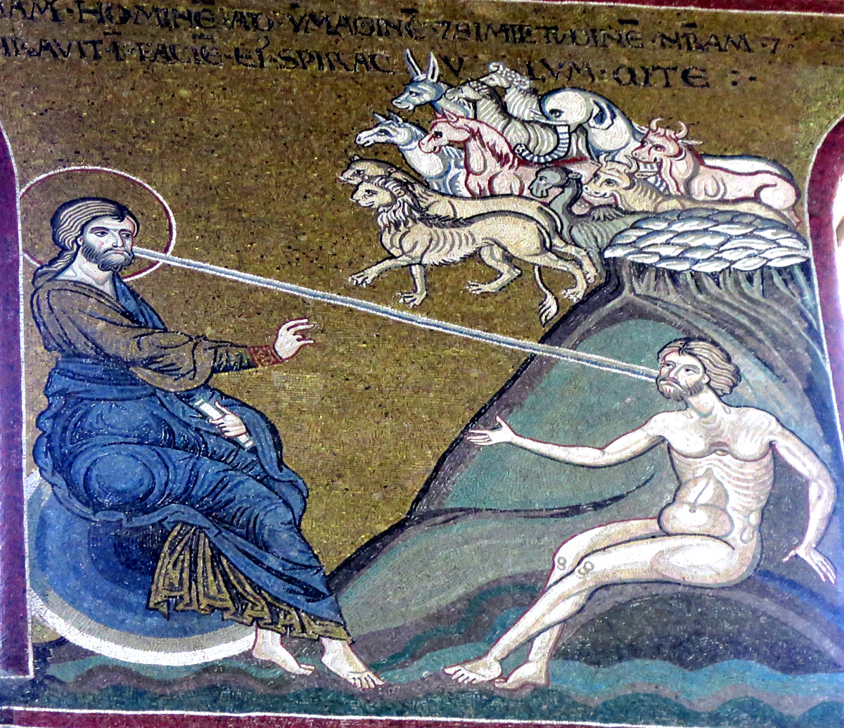 Monreale, God and Adam