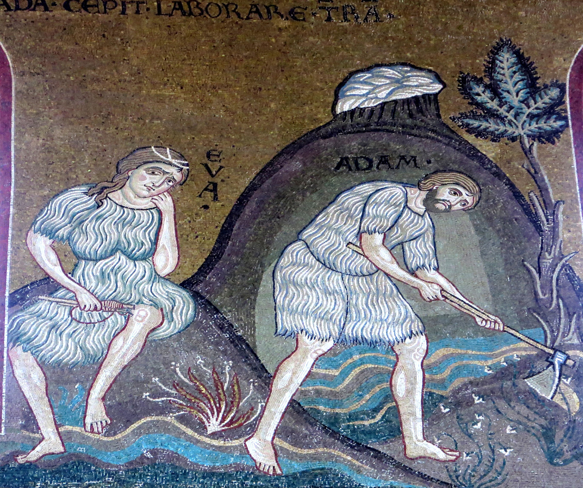 Monreale, Adam & Eve, cast out