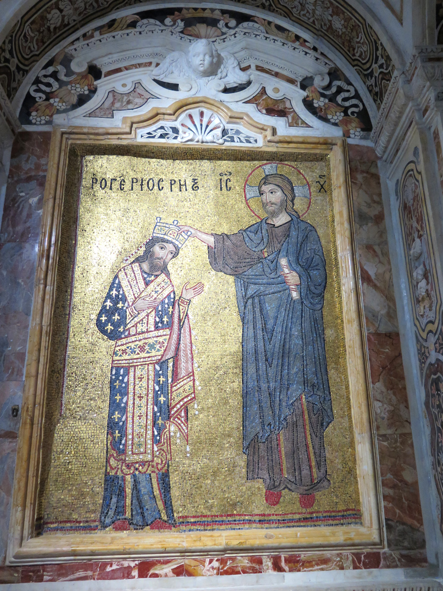 La Martorana, Roger II receiving his crown