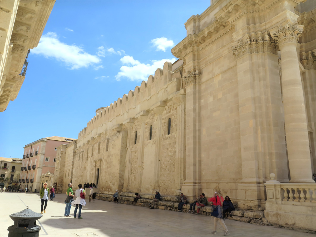 Syracuse, Palermo cathedral Wall incorporates pillars from Temple of Athena