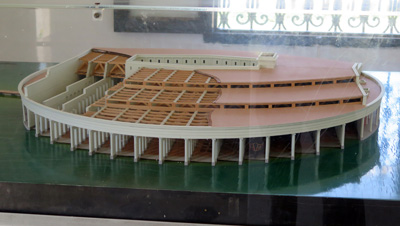 Model of Punic harbour island, Carthage, Tunisia 2014