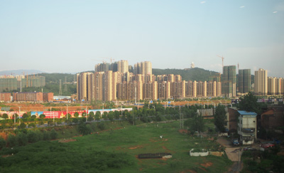 Much new construction, 230 miles N of Shenzhen, Xian, China 2015