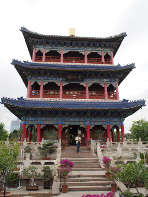 Hongshan Park viewing pagoda, Urumqi, Xinjiang, China, 2015