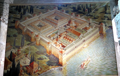 Modern reimagining of Diocletian's Palace, Split, Croatia 2015