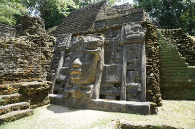 Fiberglass cast of right mask, Lamanai, Belize 2016