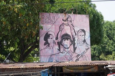 Odd political poster, San Salvador