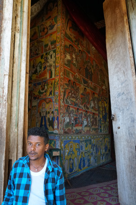 Local guide, Ura Kidane Mehret church, Ethiopia 2016