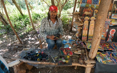 Local Artist: I bought one of his pictures., Ura Kidane Mehret church, Ethiopia 2016