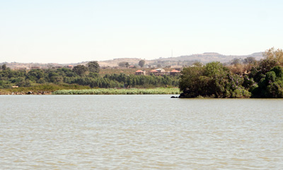 Blue Nile exiting Lake Tana, Source of the Blue Nile, Ethiopia 2016