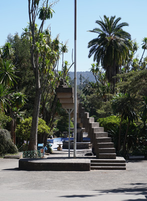 Fascist anniversary stairway Later topped by an Ethiopian Lion!, Ethnological Museum, Ethiopia 2016
