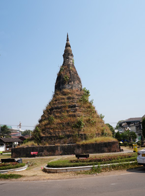 That Dam Stupa Centuries old, abandoned and unrestored!, Vientiane, Laos Spring 2017