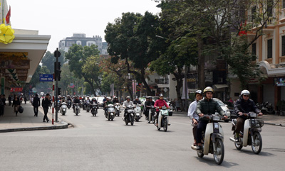 Motorcycle Hordes, Hanoi, Vietnam Spring 2017