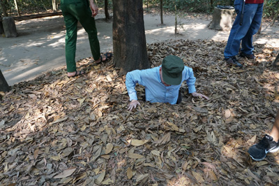 Disappearing and reappearing Scotsman, Cu Chi Tunnels, Vietnam Spring 2017