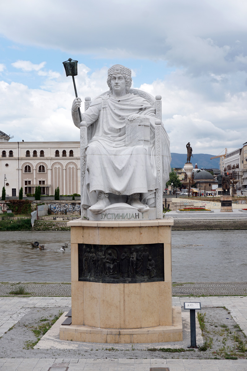 Skopje, Macedonia, Justinian statue