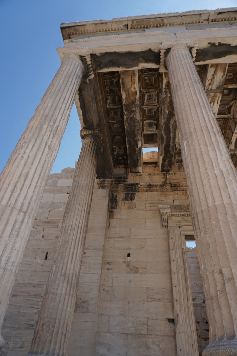Acropolis, Hole in Erechtheion roof, for Poseidon