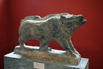 Hellenistic Black Marble Boar, Sparta Archaeological Museum, Greece May 2017