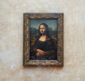 The Mona Lisa, through a thick glass darkly. An uncrowded early, The Louvre, France 2017