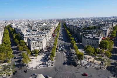 View from Arc de Triomphe, Paris, France 2017