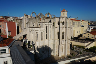 Convento do Carmo,  from Santa Just evelator, Lisbon, Portugal