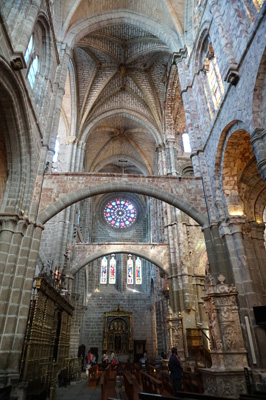 Side chapel, with Rose Window, Avila, Spain 2017